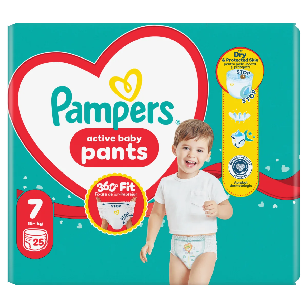 Scutece chilotel Pants Marimea 7 pentru 17+ kg, 25 bucati, Pampers