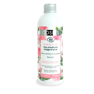 Apa micelara bio cu trandafiri pentru ochi si ten uscat si sensibil, 200ml, Coslys