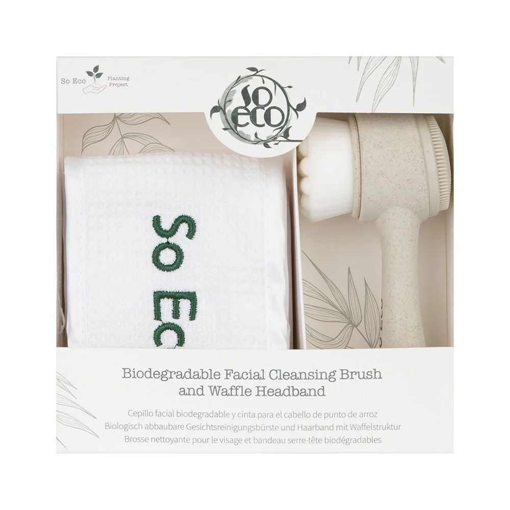 Set ecologic Perie pentru curatare faciala 1 bucata + Bentita de par 1 bucata, So Eco
