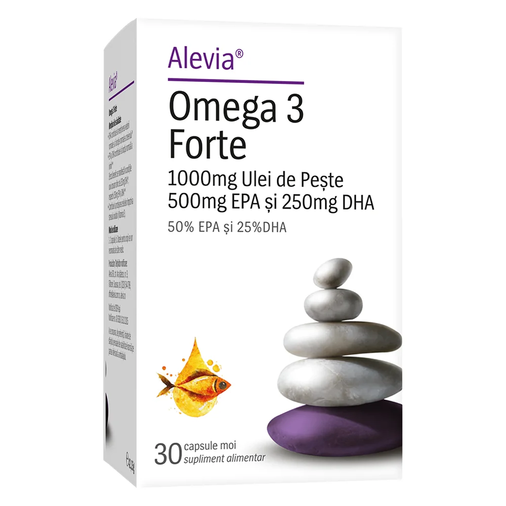 Omega 3 Forte, 30 capsule, Alevia