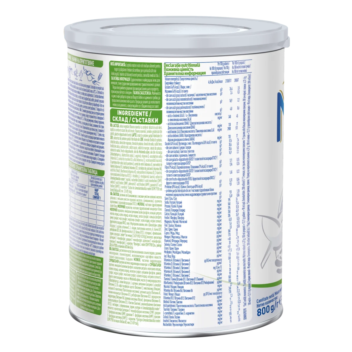 Formula de lapte praf Nan Expert Pro Total Comfort 1, 800g, Nestle