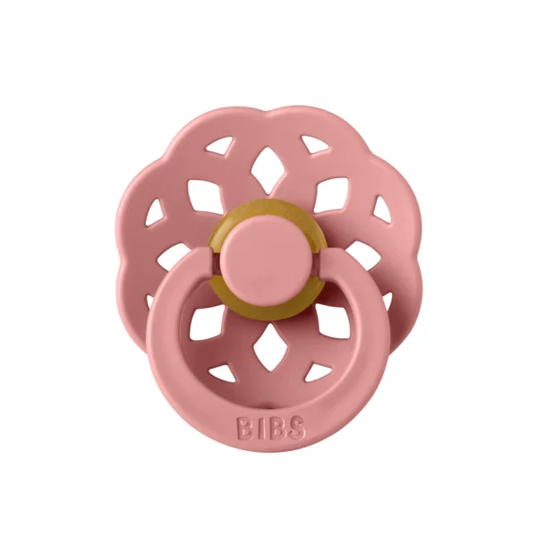 Suzeta din latex cu tetina rotunda pentru +0 luni Boheme Dusty Pink, 1 bucata, Bibs
