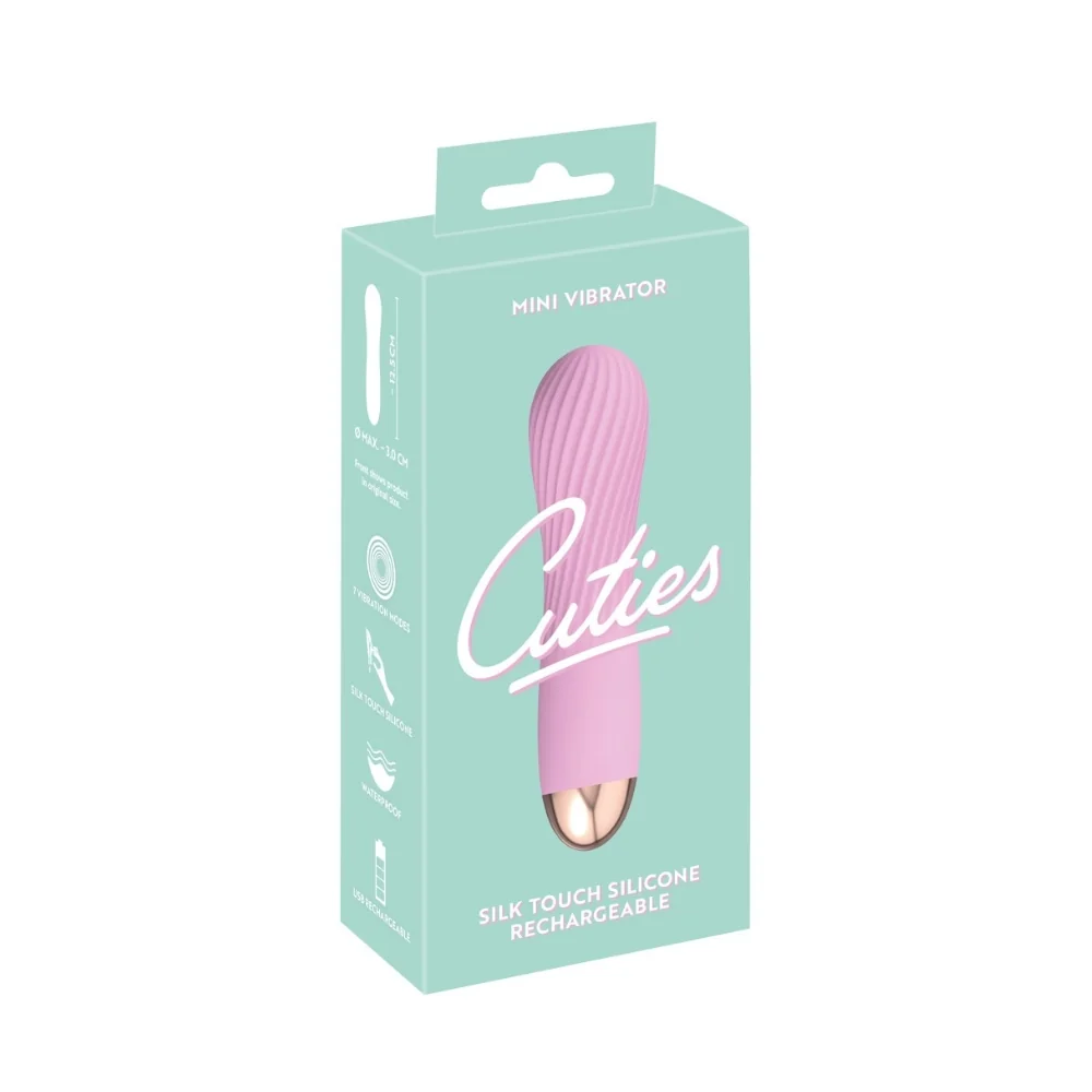 Mini vibrator cu 7 moduri de vibratie roz, 1 bucata, Cuties
