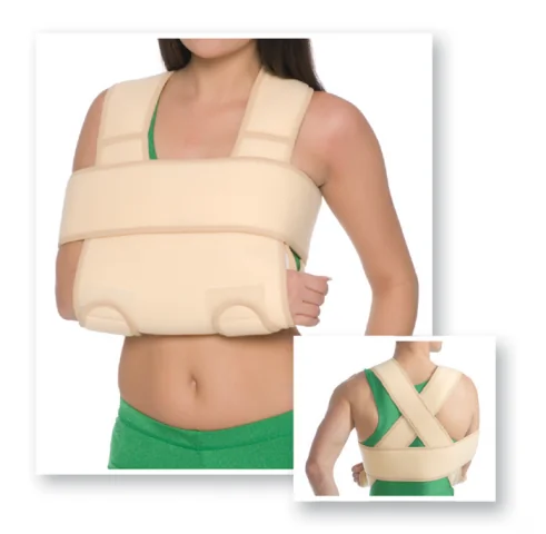 Suport fixare brat cu efect de incalzire Dessault 8013, 64-89cm, S/M, Bej, Medtextile 