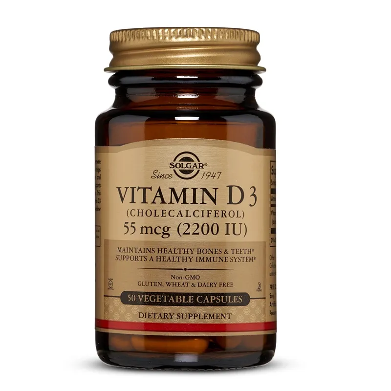 Vitamina D3 2200UI, 50 capsule, Solgar