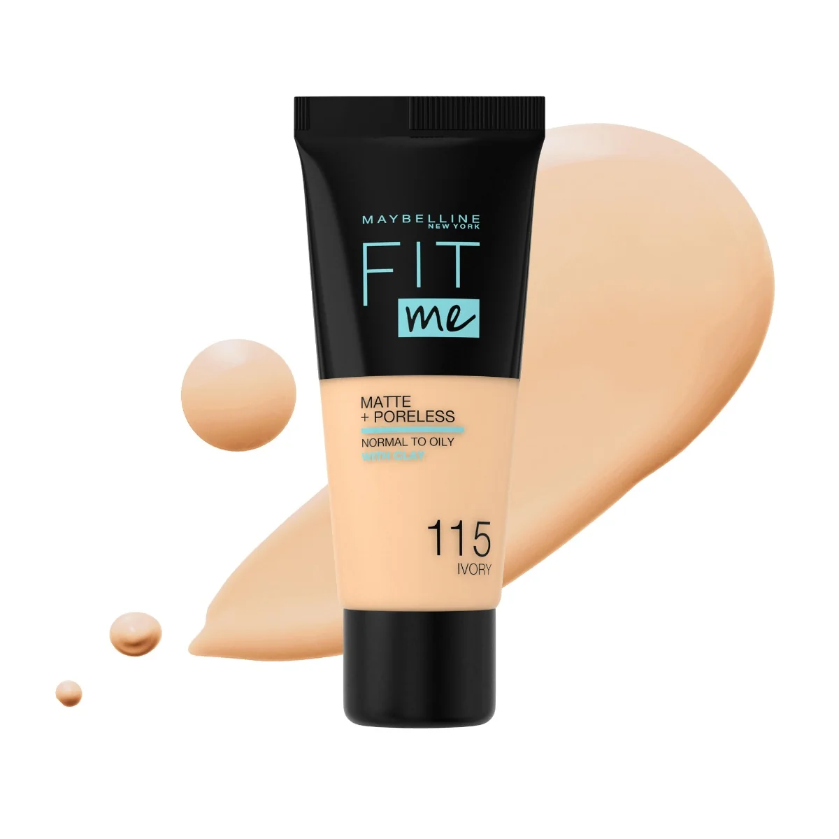 Fond de ten Matte & Poreless 115 Ivory Fit Me, 30ml, Maybelline