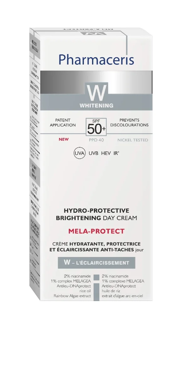 Crema hidratanta de zi pentru albire SPF50 W, 50ml, Pharmaceris