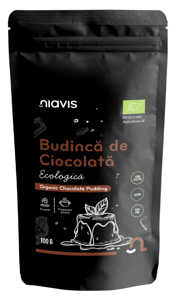 Budinca de ciocolata fara gluten, 100g, Niavis