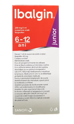 Ibalgin Junior 200mg/5ml, 100ml, Sanofi