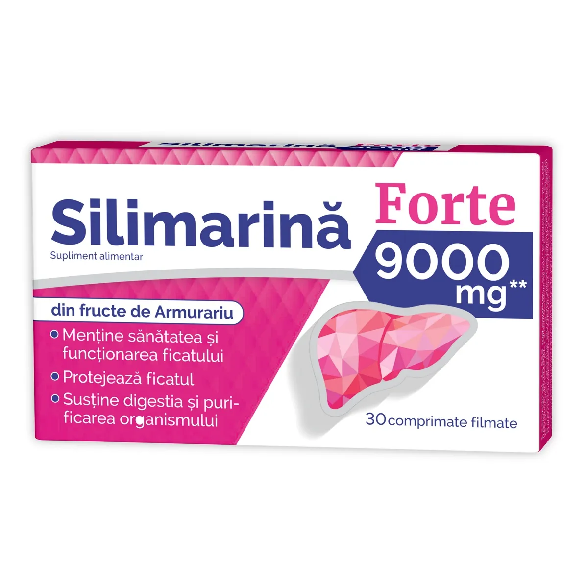 Silimarina Forte 9000mg, 30 comprimate, Zdrovit