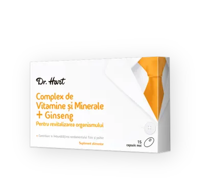 Dr.Hart Complex Vitamine&Minerale + Ginseng, 15 capsule moi
