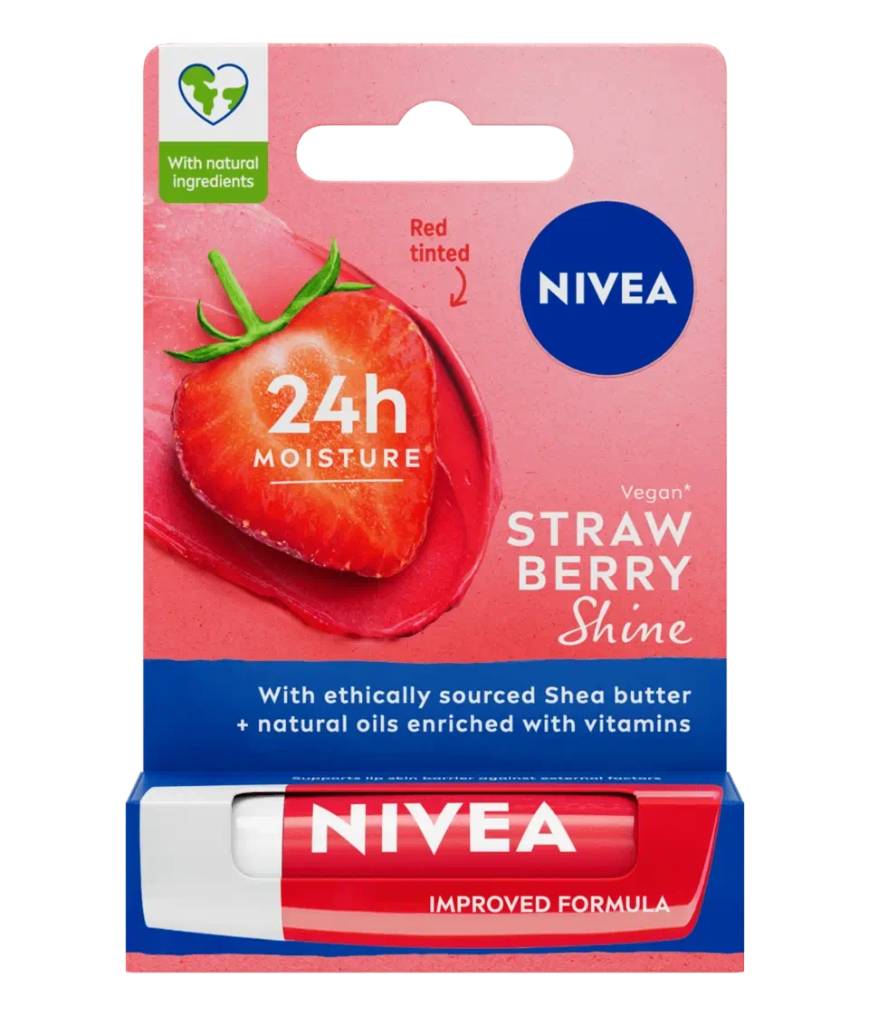 Balsam de buze Strawberry, 4.8g, Nivea