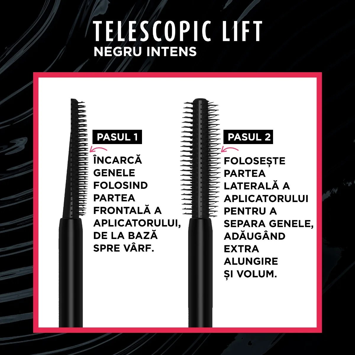 Mascara Telescopic Lift Extra Black, 6.4ml, L'Oreal Paris