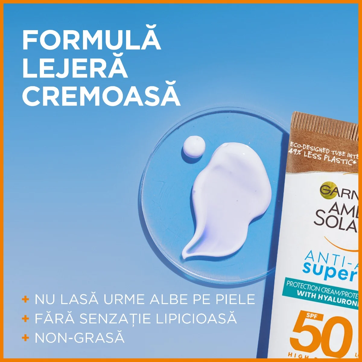 Crema protectoare cu efect anti-imbatranire Super UV SPF50 Ambre Solaire, 50ml, Garnier