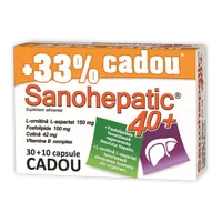 Sanohepatic 40+, 30 capsule + 33% cadou, Zdrovit