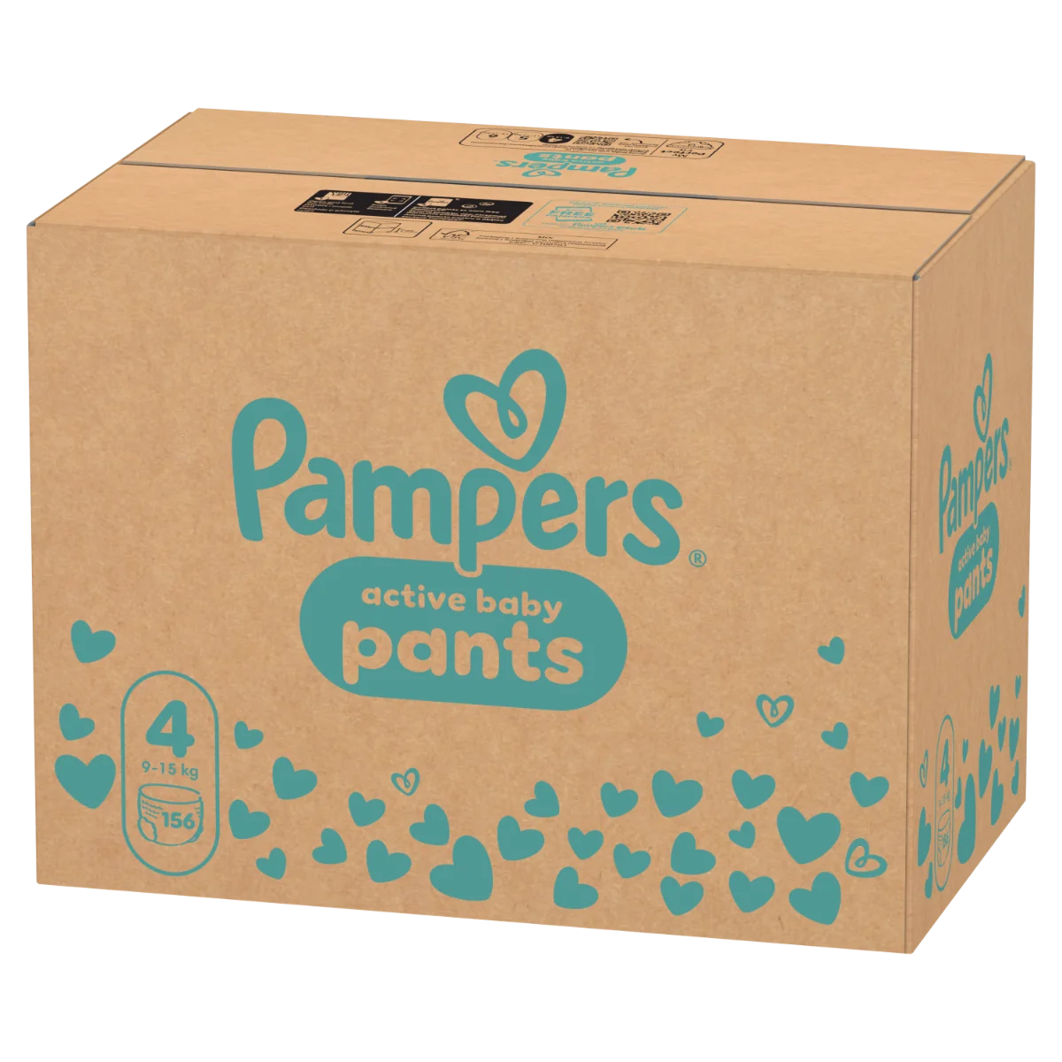 Scutece-chilotel Pants XXL Box Marimea 4 pentru 9-15 kg, 156 bucati, Pampers 
