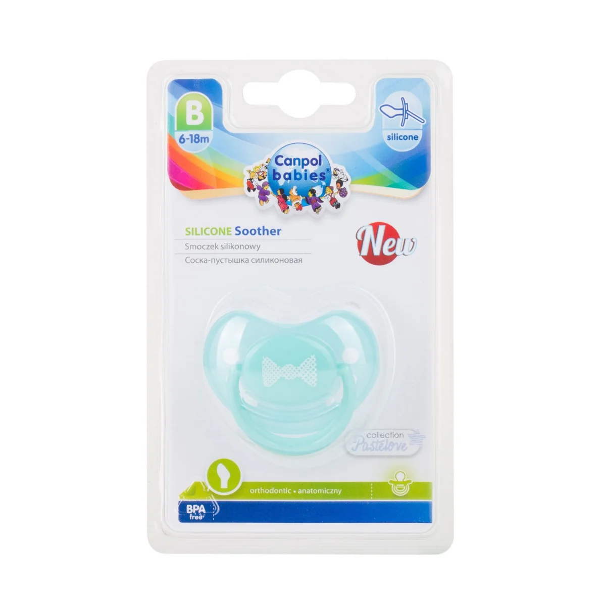 Suzeta ortodontica din silicon pentru 6-18 luni Pastelove, 1 bucata, Canpol babies