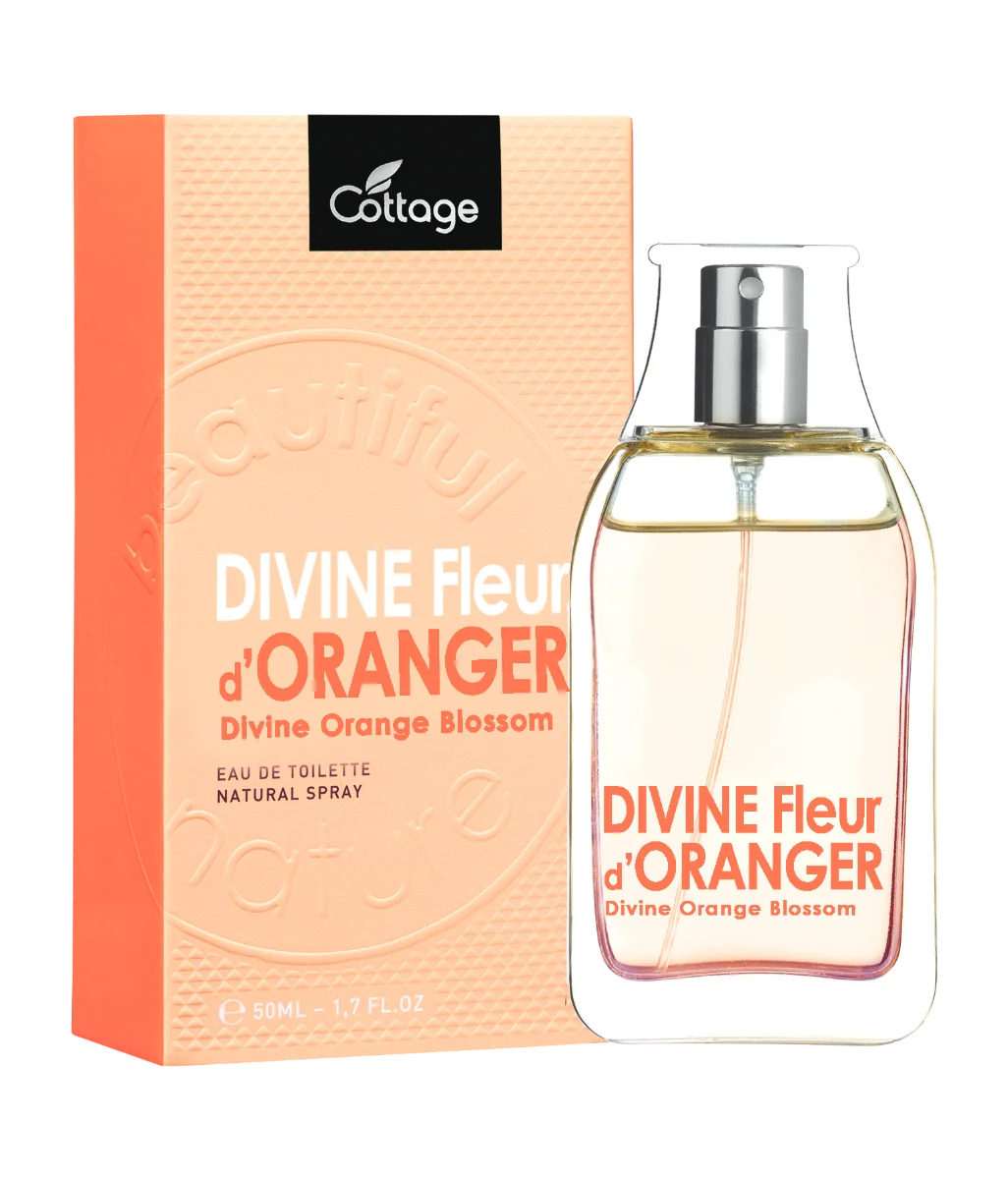 Apa de toaleta pentru femei cu flori de portocal Divine, 50ml, Cottage