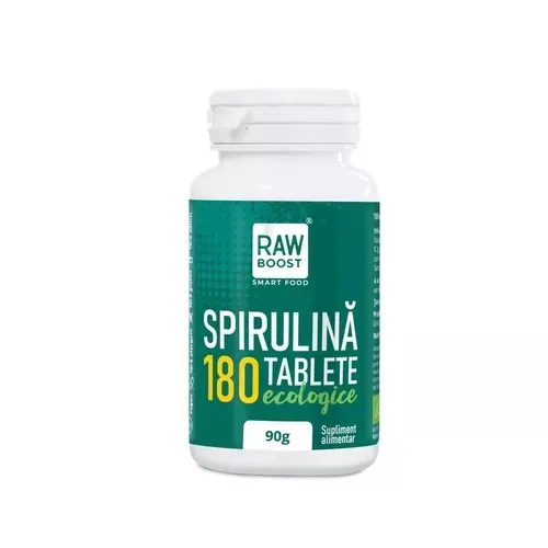 Spirulina, 180 tablete ecologice, Rawboost