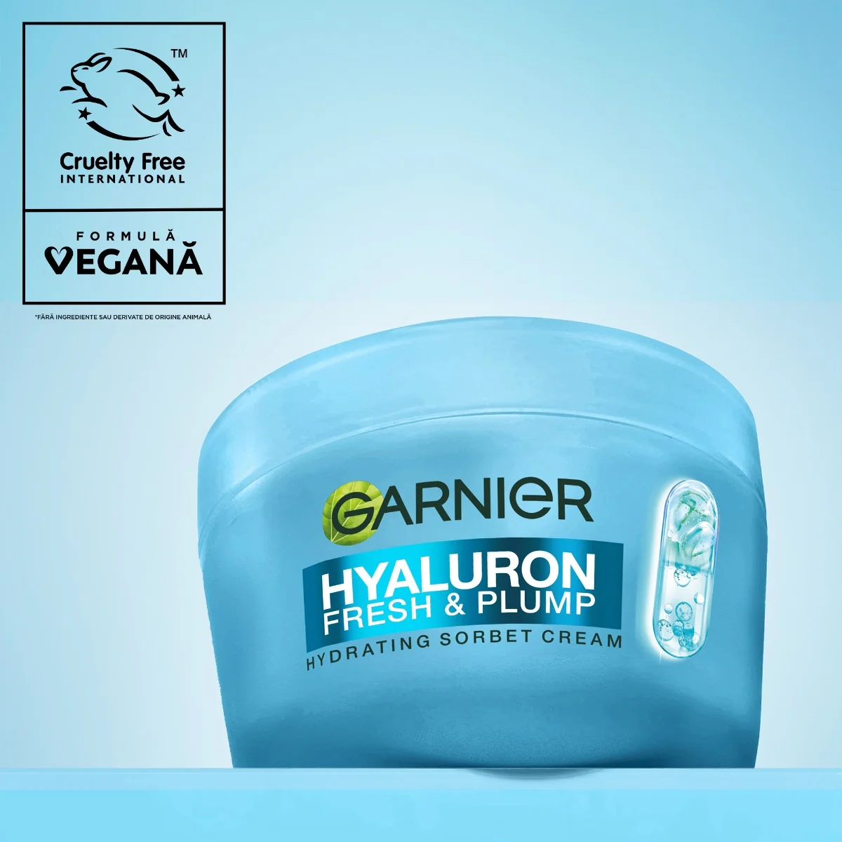 Crema-sorbet hidratanta Hyaluronic Fresh & Plump, 85ml, Garnier
