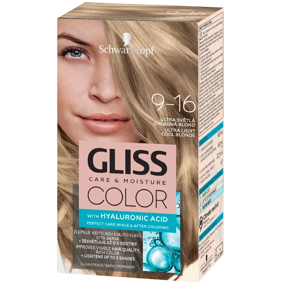 Vopsea de par Color 9-16 Blond Deschis, 143ml, Gliss