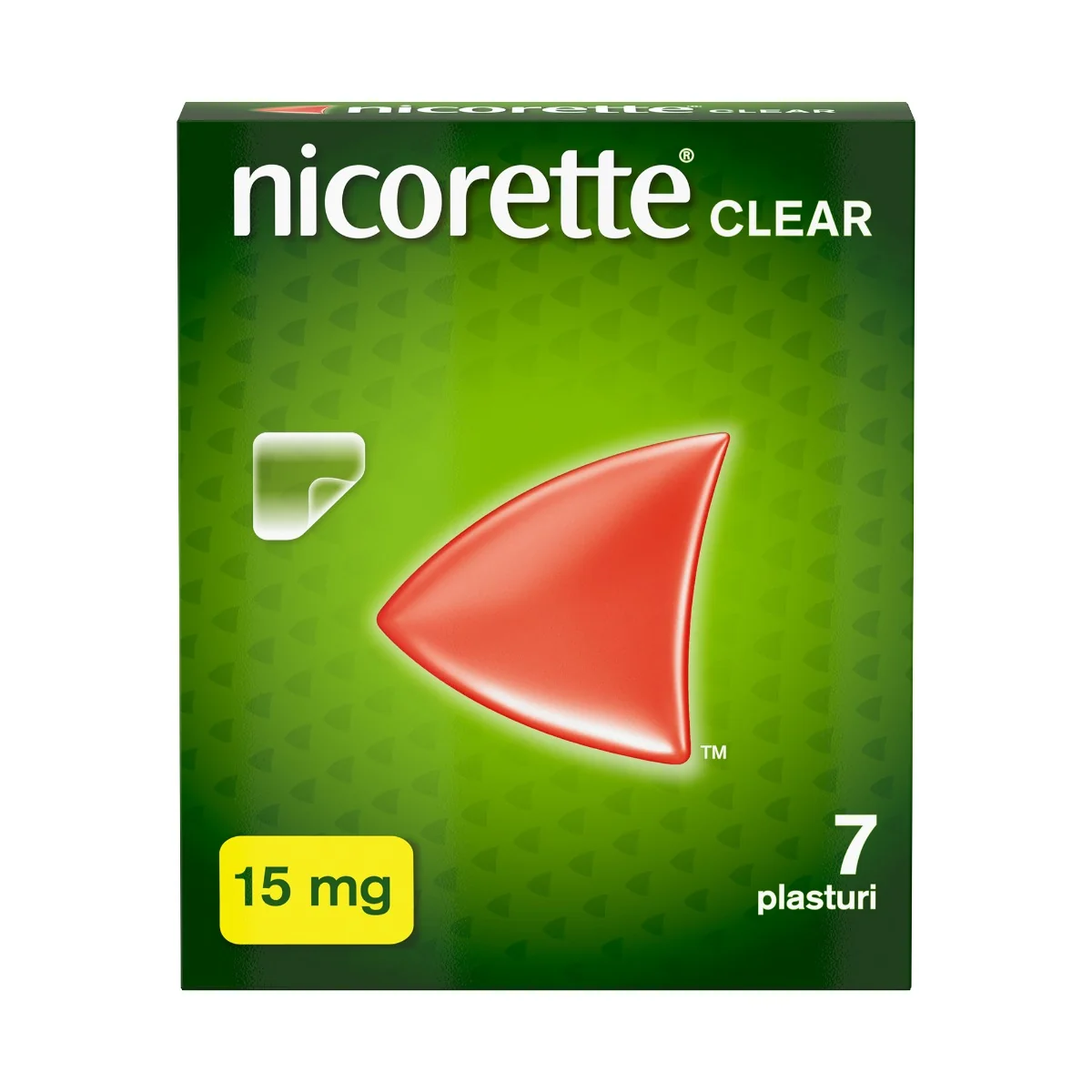 Nicorette® Clear 15mg/16h plasture transdermic, 7 plasturi, Johnson&Johnson