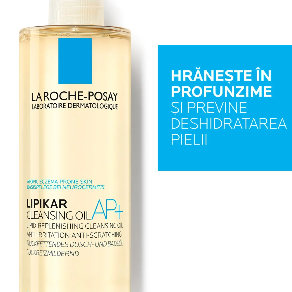 Ulei de spalare pentru pielea sensibila Lipikar AP+, 400ml, La Roche-Posay