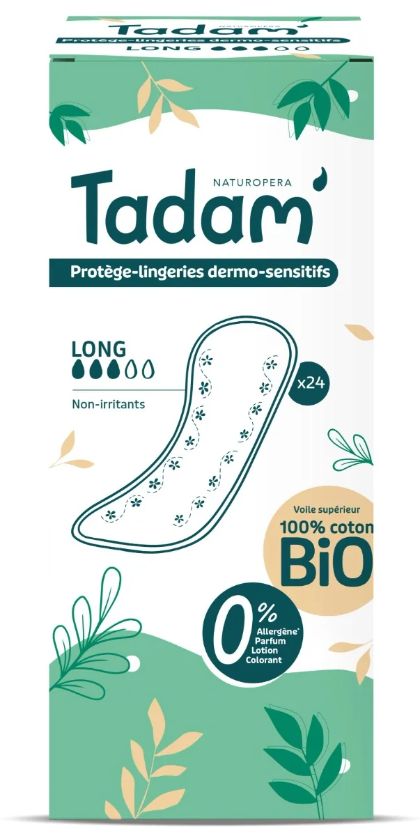 Absorbante zilnice BIO hipoalergenice Long protectie lenjerie, 24 bucati, Tadam