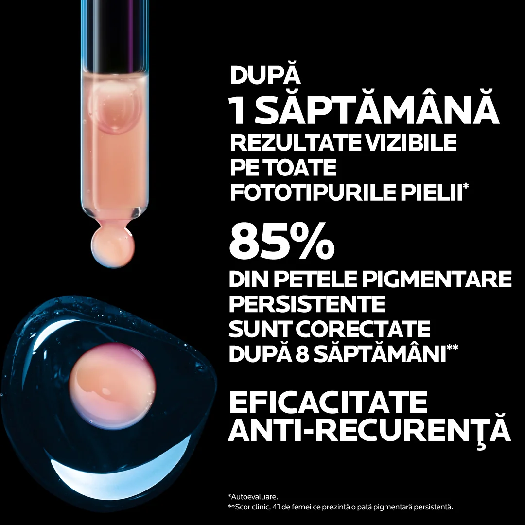 Ser concentrat intensiv pentru corectare pete pigmentare cu efect anti-recurenta pentru orice tip de ten Mela B3, 50ml, La Roche-Posay