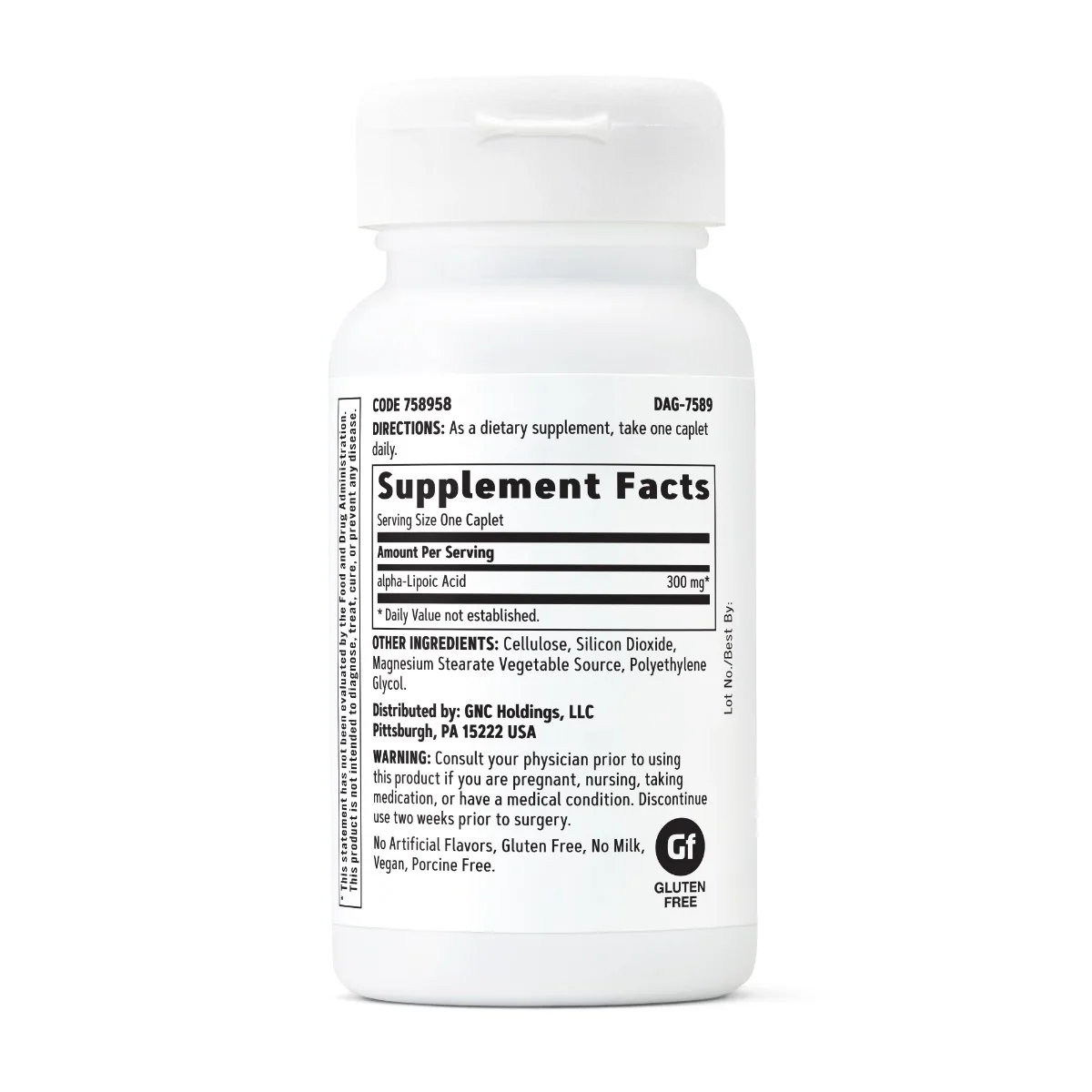 Alpha-Lipoic Acid 300mg, 60 tablete, GNC