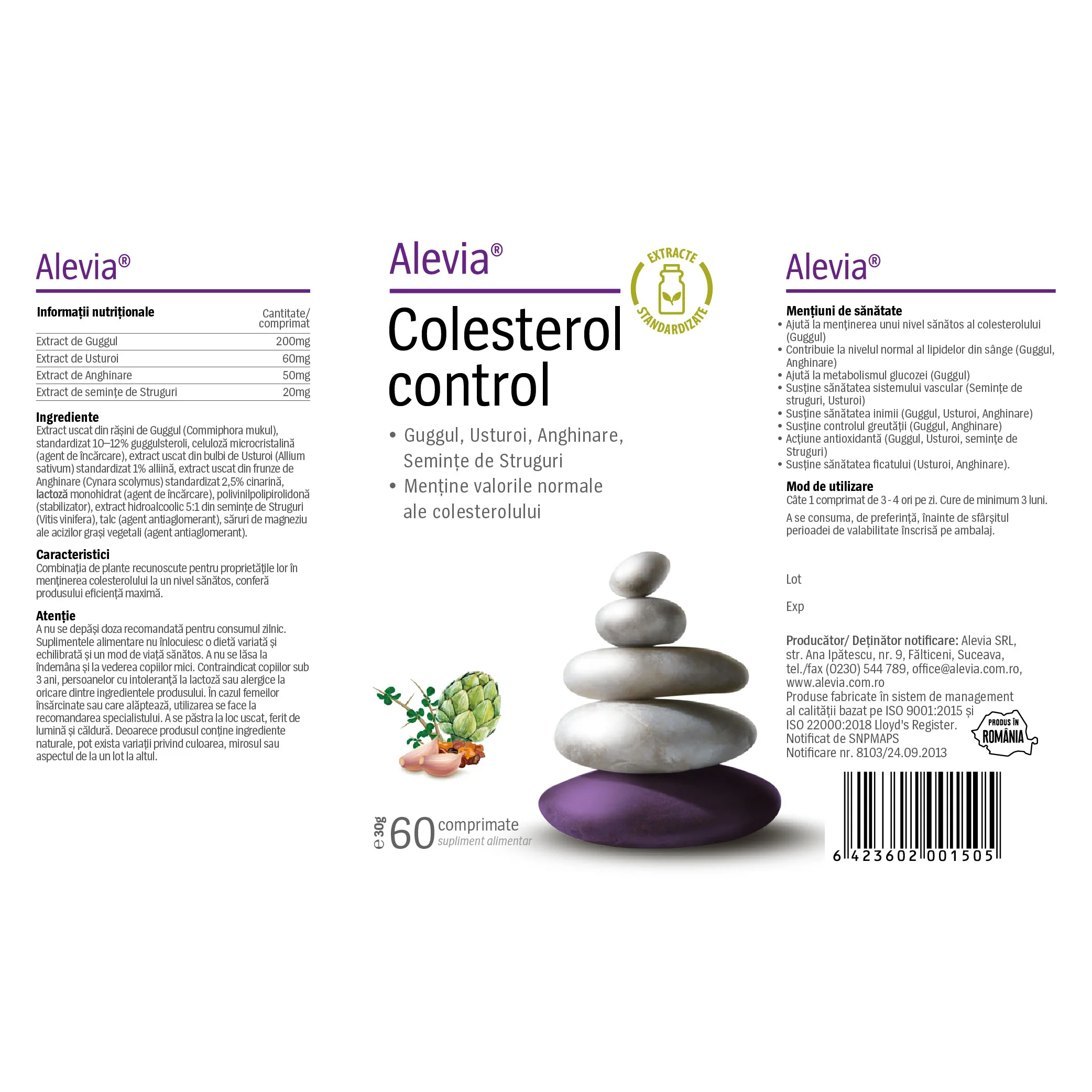 Colesterol Control, 60 comprimate, Alevia