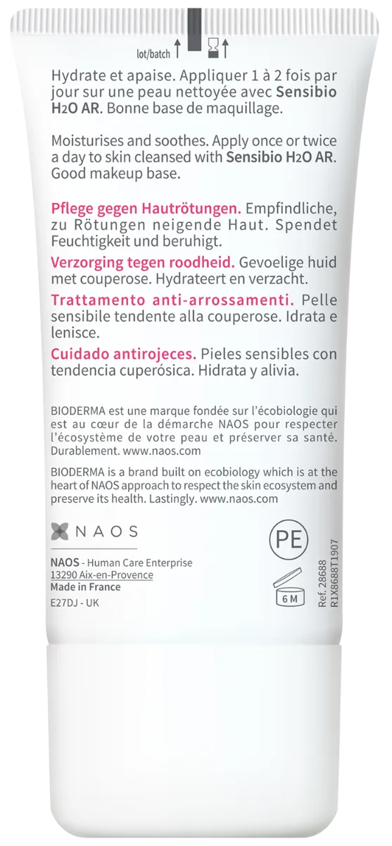 Crema Sensibio AR, 40ml, Bioderma 