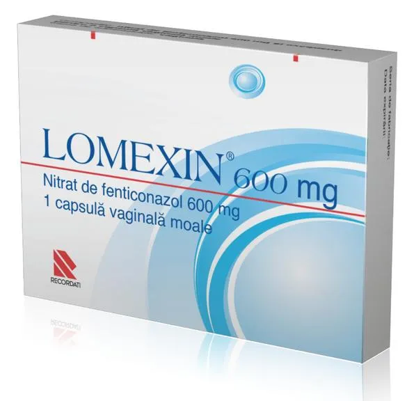 Lomexin 600mg, 1 capsula vaginala, Recordati 