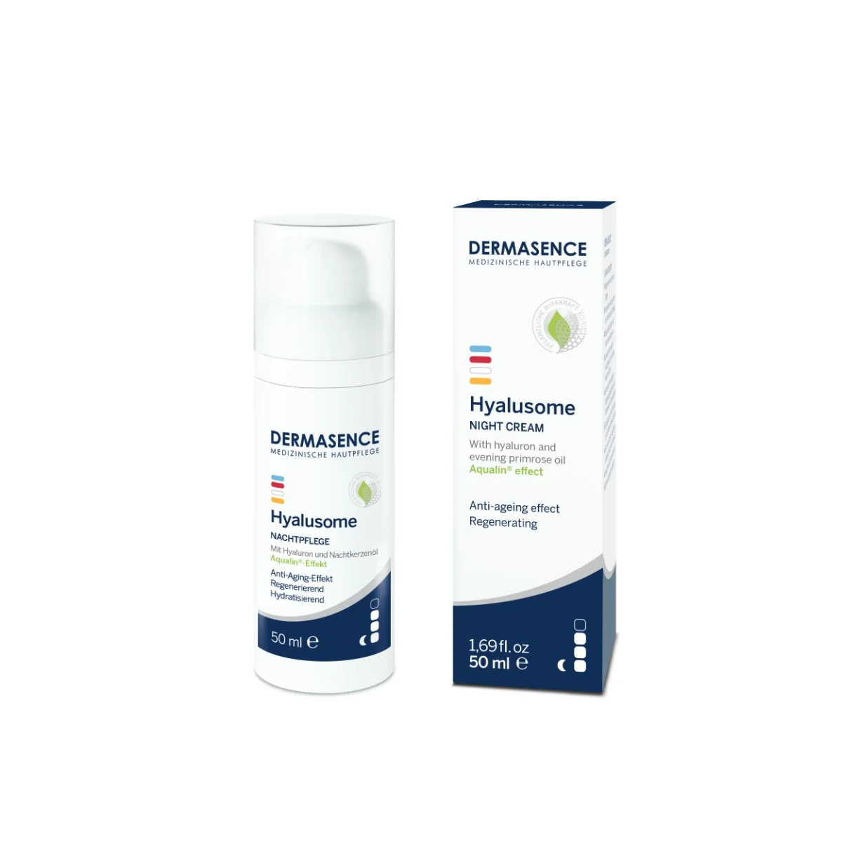 Crema de noapte regeneratoare anti-aging pentru fata Hyalusome, 50ml, Dermasence