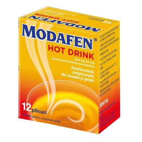 Modafen Hot Drink 650 mg, 12 plicuri, Stada