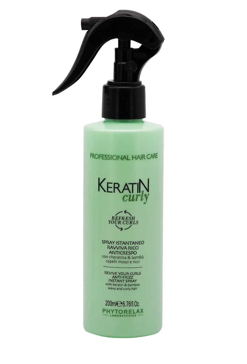 Spray instant pentru par cret si ondulat anti-frizz cu keratina, 150ml, Phytorelax