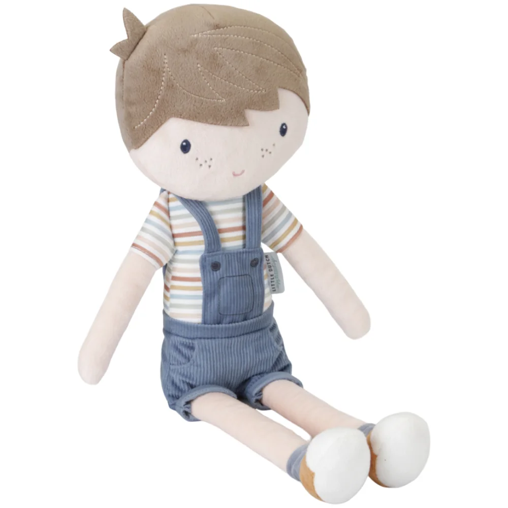 Papusa textila Jim - 50 cm - colectia Vintage Sunny Stripes, 1 bucata, Little Dutch