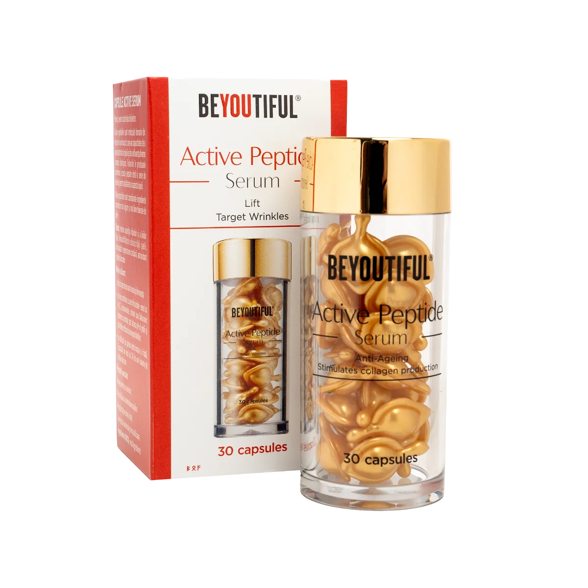 Ser pentru fata cu peptide, 30 capsule, Beyoutiful