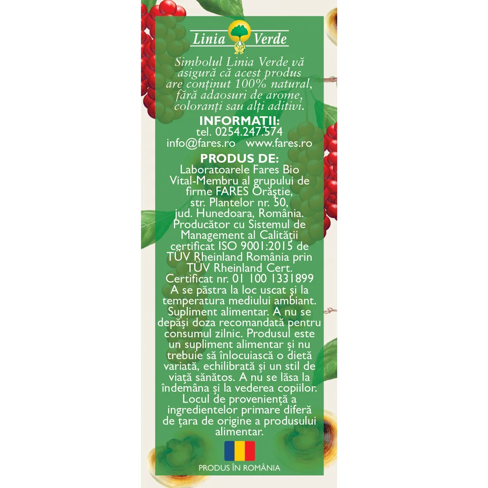 Detoxifiant cu ganoderma + iod natural P137, 60 capsule, Fares