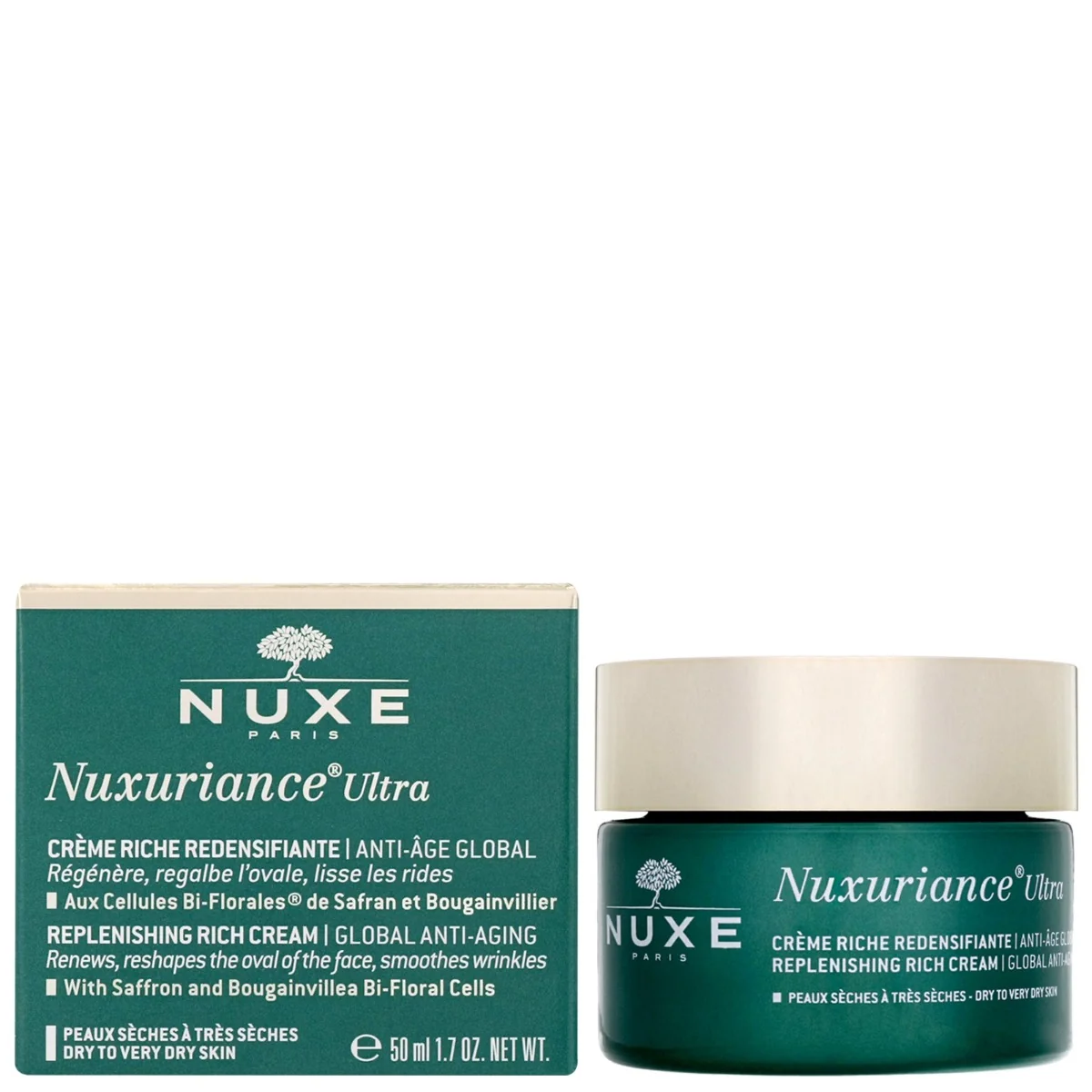 Crema regeneratoare intens hidratanta pentru ten uscat Nuxuriance Ultra, 50ml, Nuxe