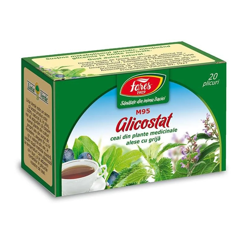 Ceai Glicostat, 20 plicuri, Fares