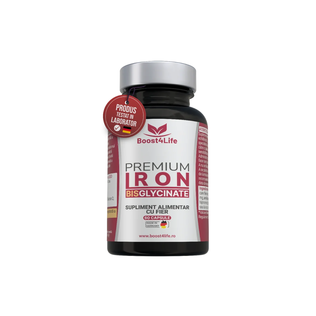 Fier Bisglicinat Premium 71.8mg, 60 capsule, Boost4Life
