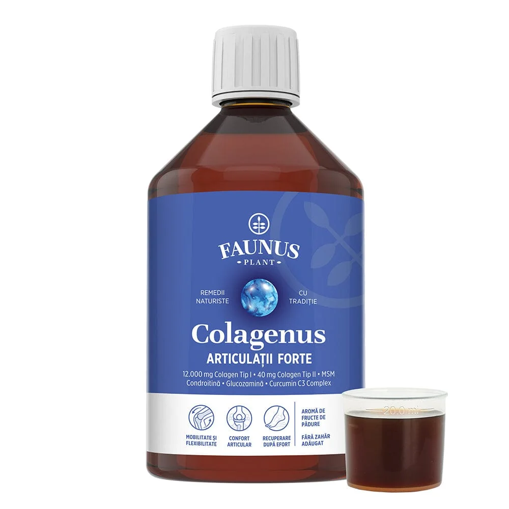 Colagen hidrolizat pentru articulatii Colagenus Articulatii Forte, 500ml, Faunus Plant