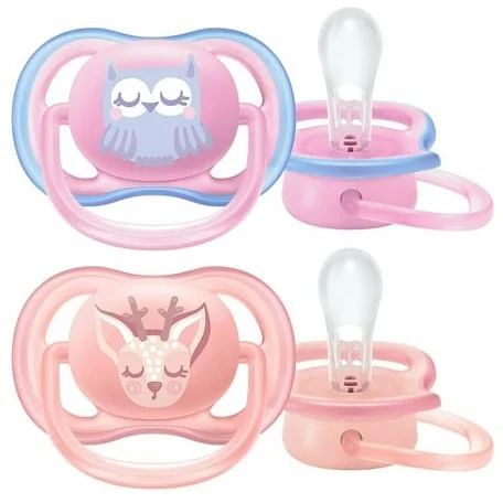 Suzete pentru fete 0-6 luni Ultra Air, 2 bucati, Philips Avent