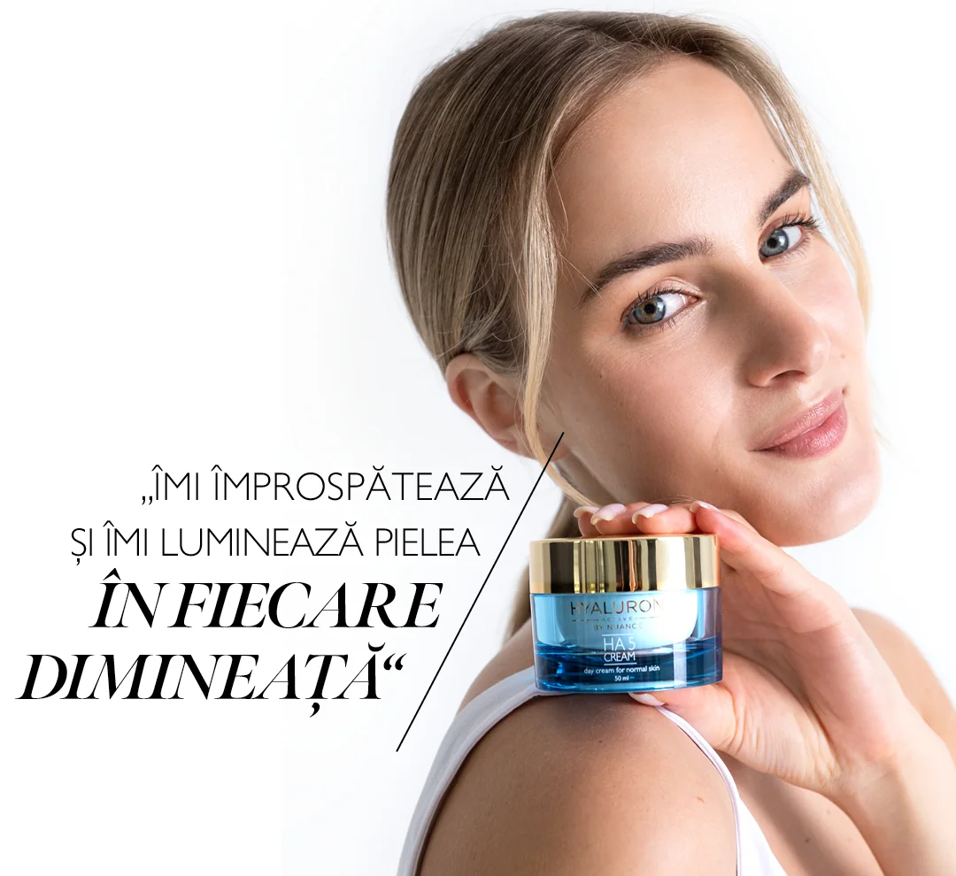 Crema de zi pentru ten normal Hyaluron Active, 50ml, Nuance