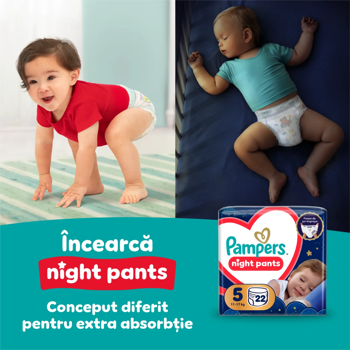 Scutece-chilotel Pants Marimea 3 pentru 6-11 kg, 62 bucati, Pampers