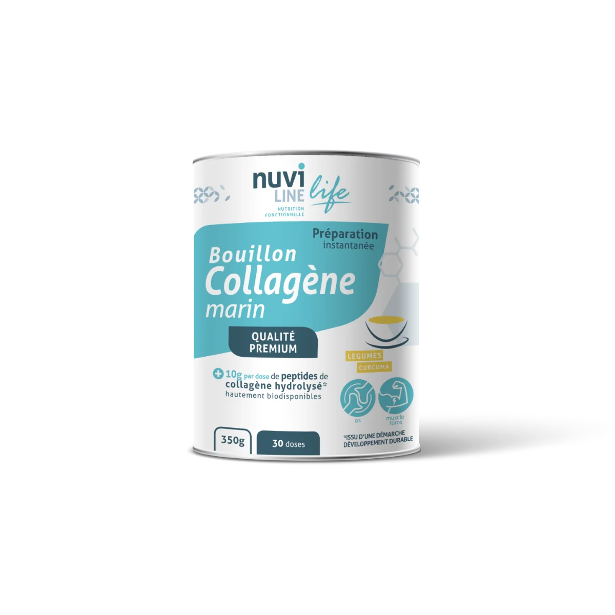 Colagen Marin cu Legume & Turmeric, 350g, Nuviline