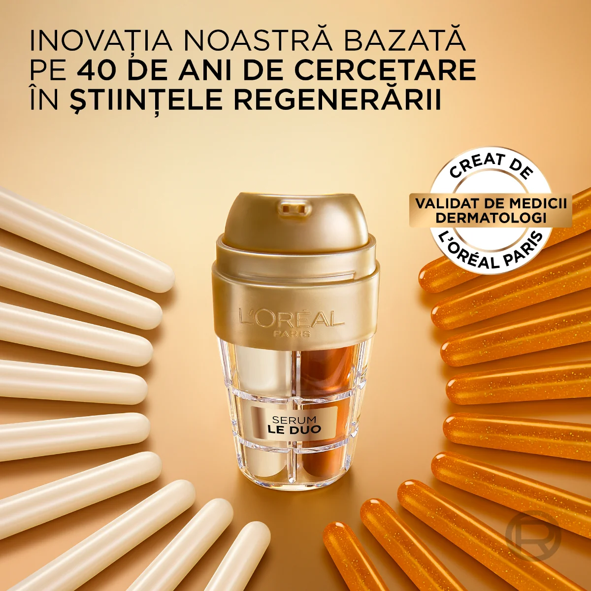 Serum 2 in 1 pentru fermitate Le Duo Age Perfect, 15ml, L'Oreal Paris