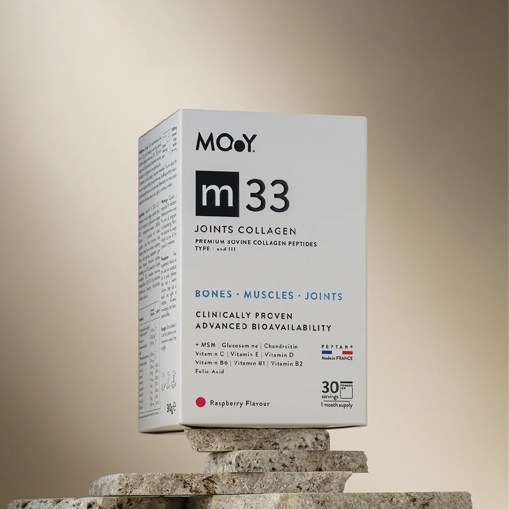 Colagen bovin pentru articulatii cu aroma de zmeura M33, 390g, Molecules of Youth