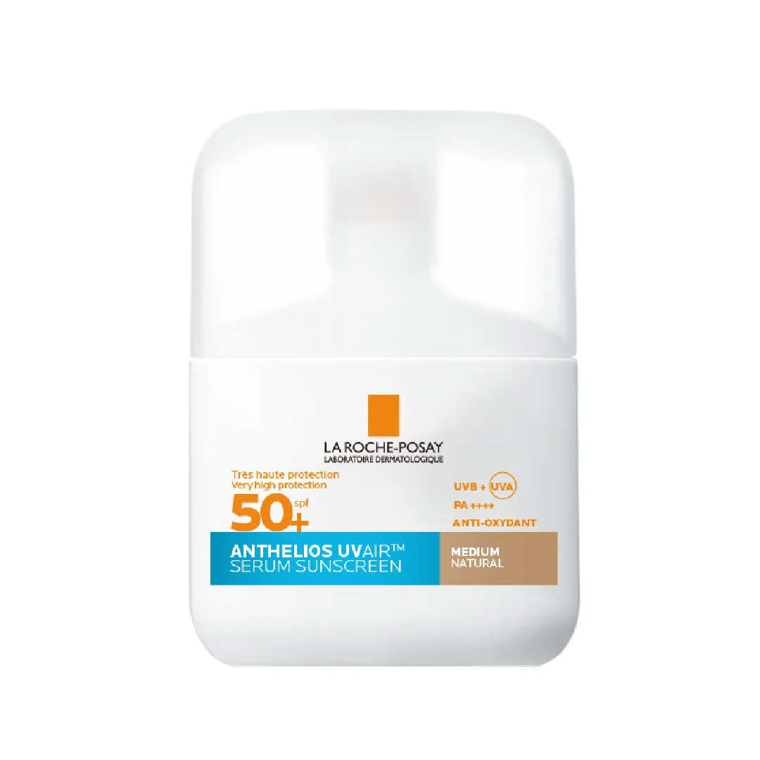 Serum de fata cu protectie solara SPF 50+ Nuanta Medium Natural Anthelios UVAir, 50ml, La Roche-Posay